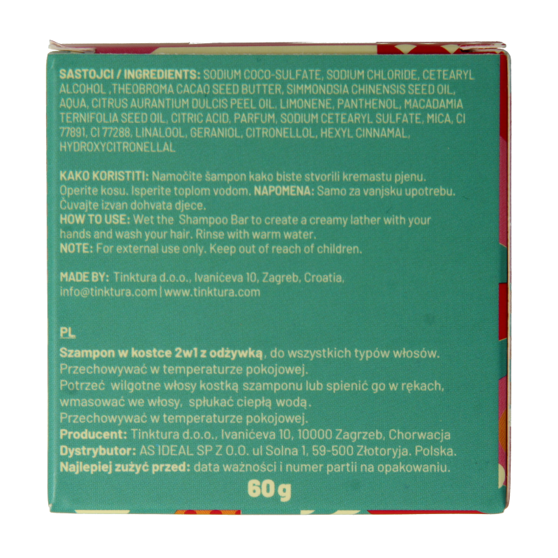 Tinktura Shampoo bar 2-in-1 shampoo/conditioner 1 Stuks