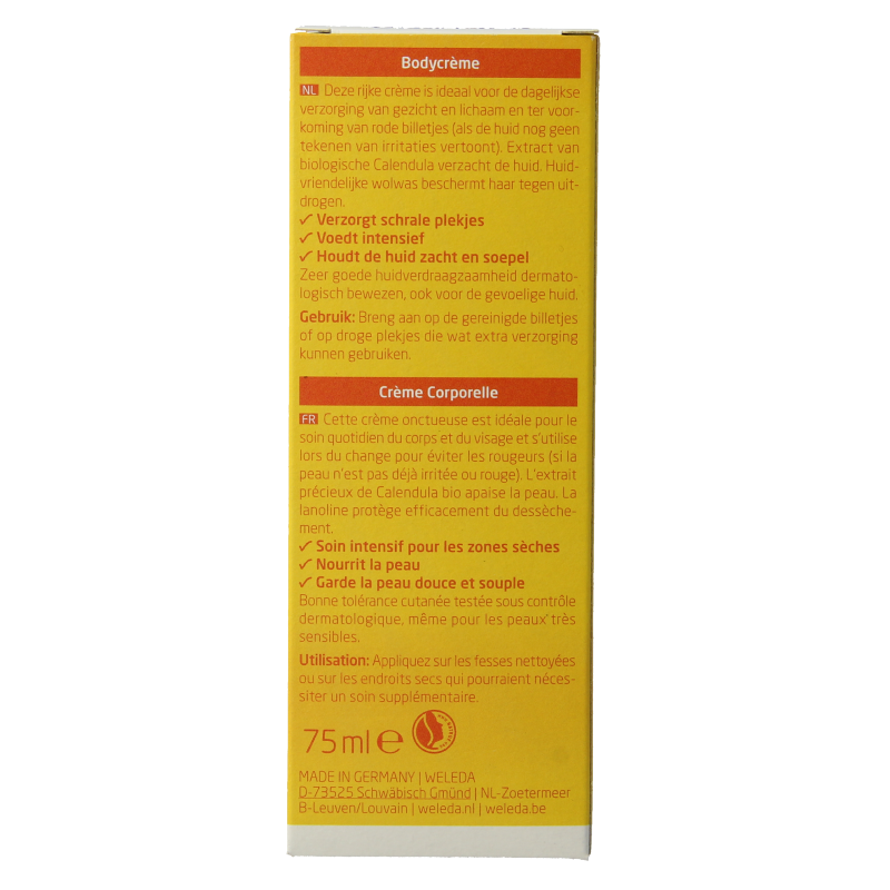 Weleda Calendula baby bodycreme 75 Milliliter
