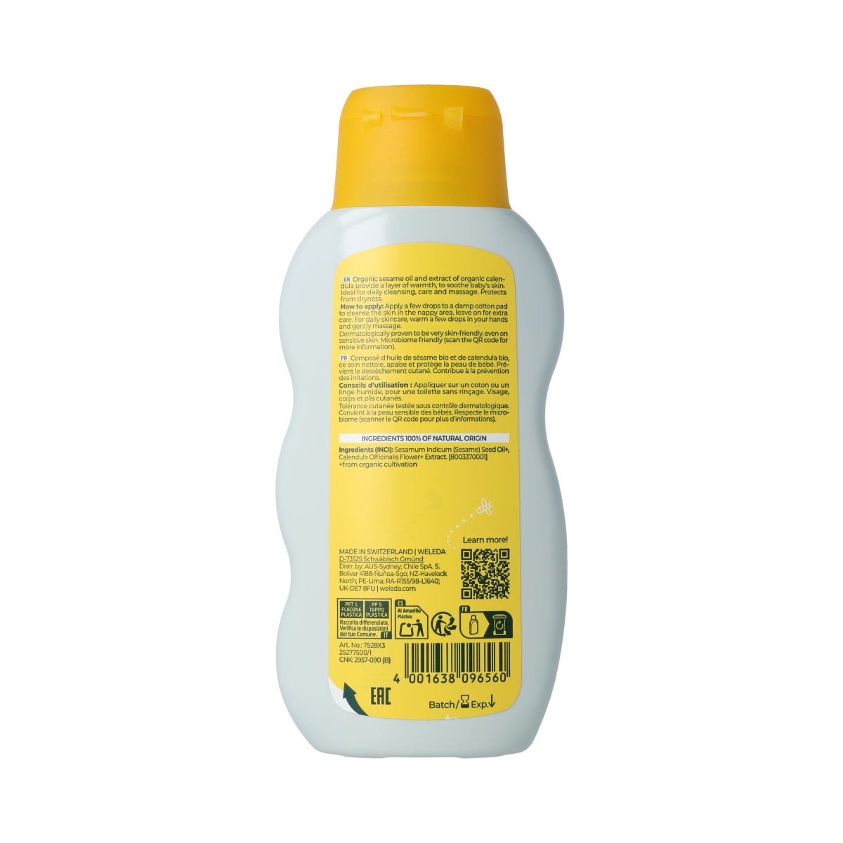 Weleda Calendula baby verzorgende olie 200.00 Milliliter