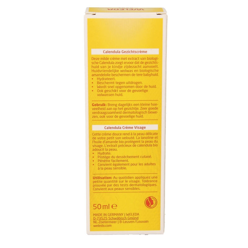 Weleda Calendula baby gezichtscreme 50 Milliliter