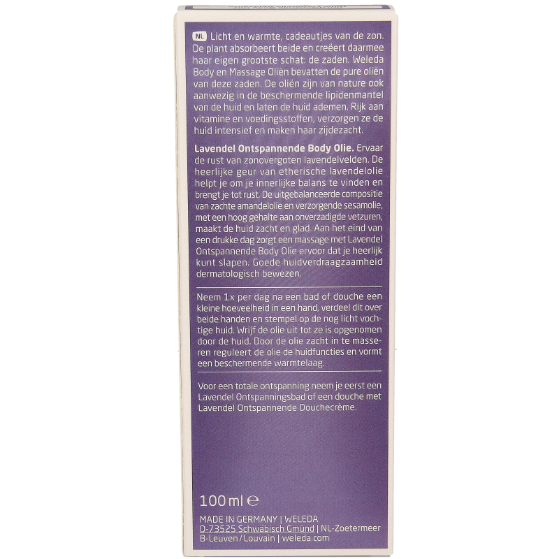 Weleda Lavendel ontspannende body olie 100 Milliliter