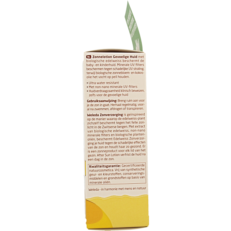 Weleda Edelweiss zonnelotion gevoelige huid SPF30 150 Milliliter