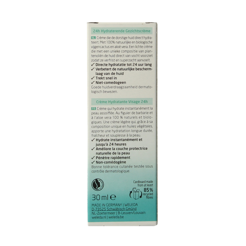 Weleda Vijgencactus 24h hydraterende gezichtscreme  30 Milliliter