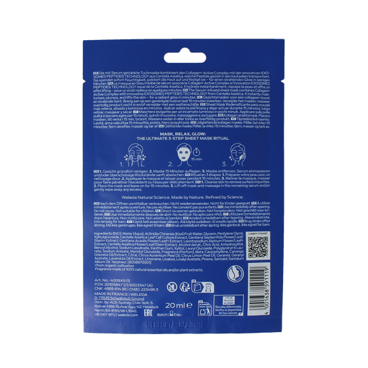 Weleda Exo boost collageen sheet mask bio 20.00 Milliliter