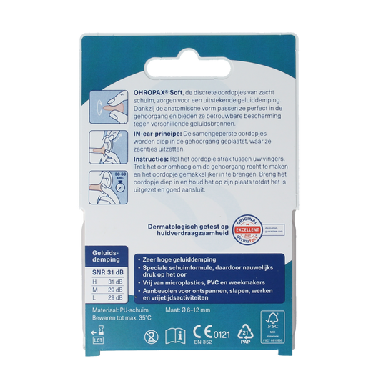 Ohropax Oordopjes soft 10.00 Stuks