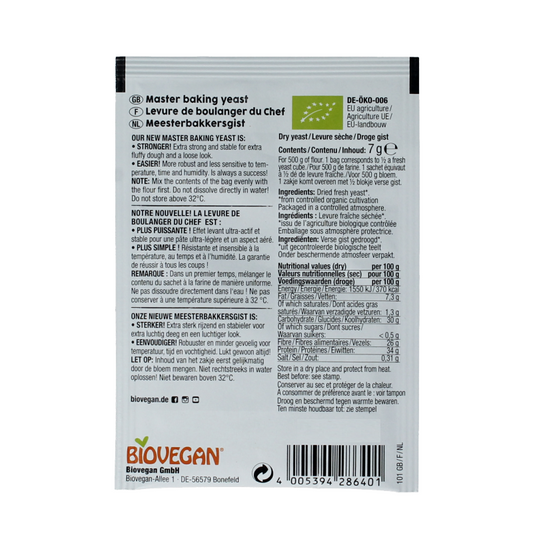 Biovegan Gist glutenvrij bio 7 Gram