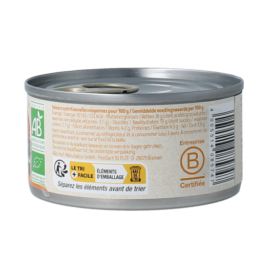 Tartex Pate zongerijpte groente bio 125.00 Gram
