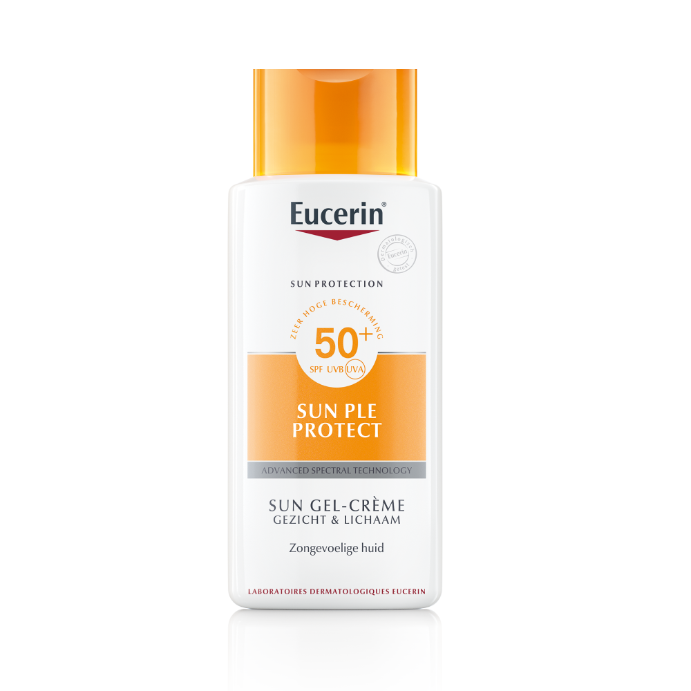 Eucerin Sun PLE protect sun gel-creme gez en lichaam SPF50 150 Milliliter