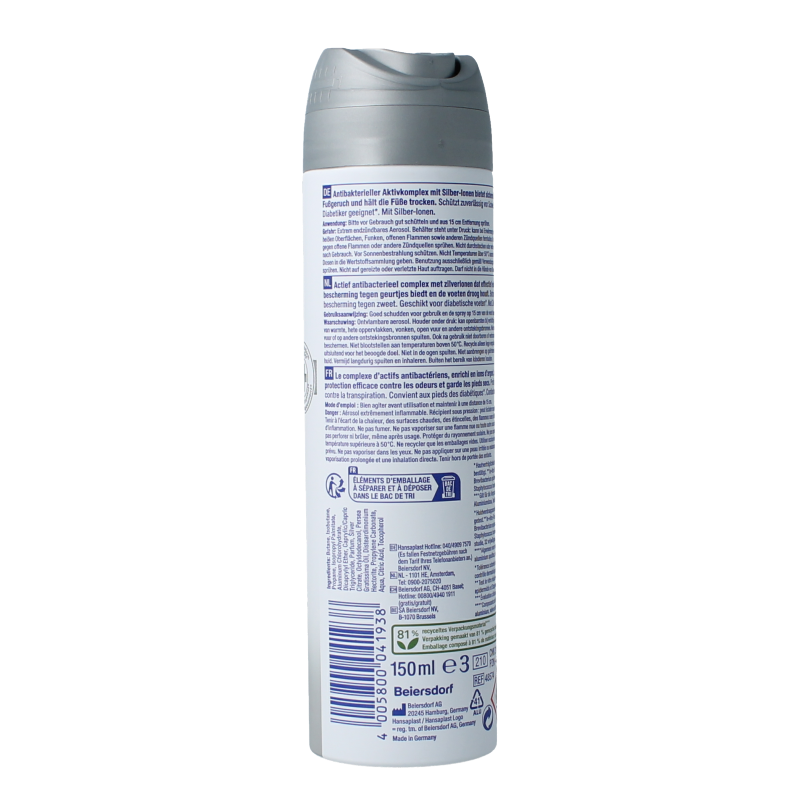 Hansaplast Silver active voet deodorant 150 Milliliter