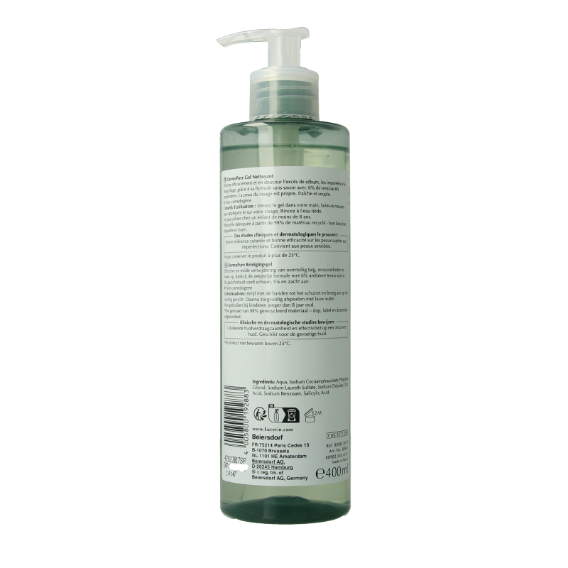 Eucerin Dermopure reinigingsgel 400 Milliliter