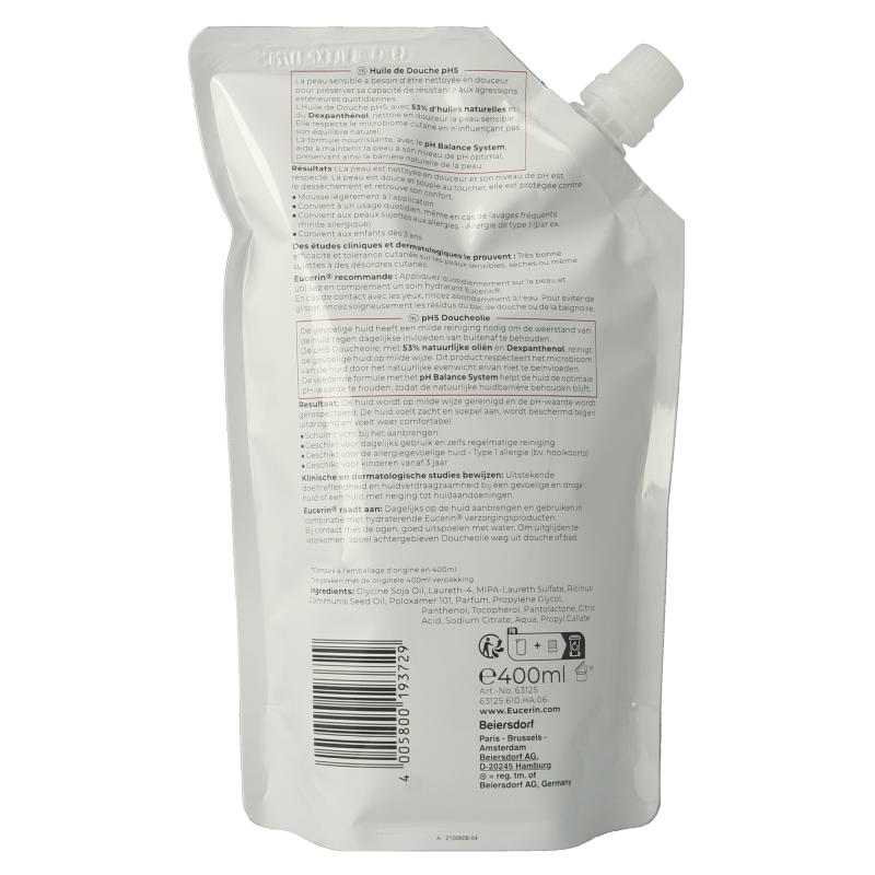 Eucerin pH5 Doucheolie navulverpakking 400 Milliliter
