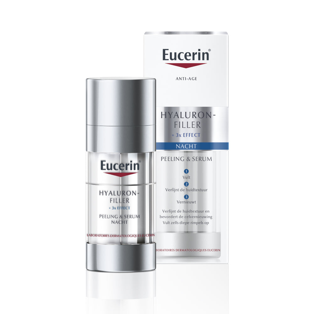 Eucerin Hyaluron-filler + 3x effect peeling & serum nacht 30 Milliliter