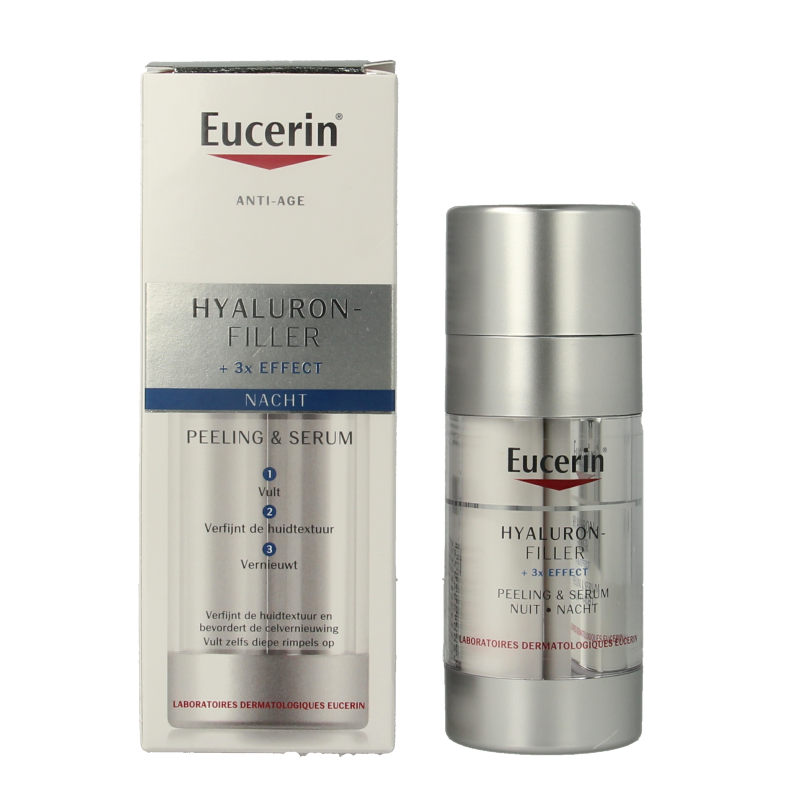 Eucerin Hyaluron-filler + 3x effect peeling & serum nacht 30 Milliliter