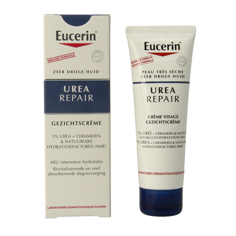 Eucerin Urearepair gezichtscreme 5% urea 50 Milliliter
