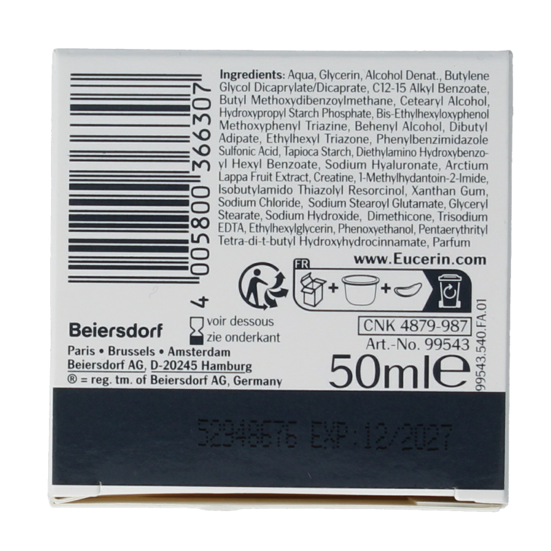 Eucerin Hyaluron-filler + elasticity dagcreme SPF30 navul 50 Milliliter