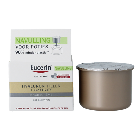 Eucerin Hyaluron-filler + elasticity nachtcreme navulling 50 Milliliter