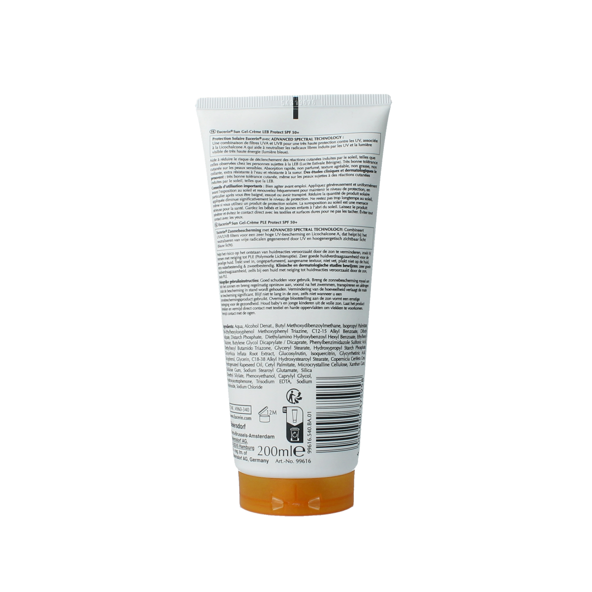 Eucerin Sun PLE protect gel creme gez en lichaam SPF50+ 200.00 Milliliter