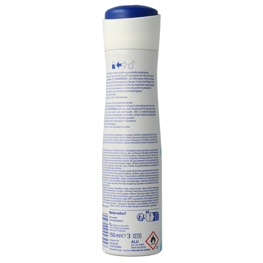 Nivea Deodorant fresh natural spray female 150 Milliliter