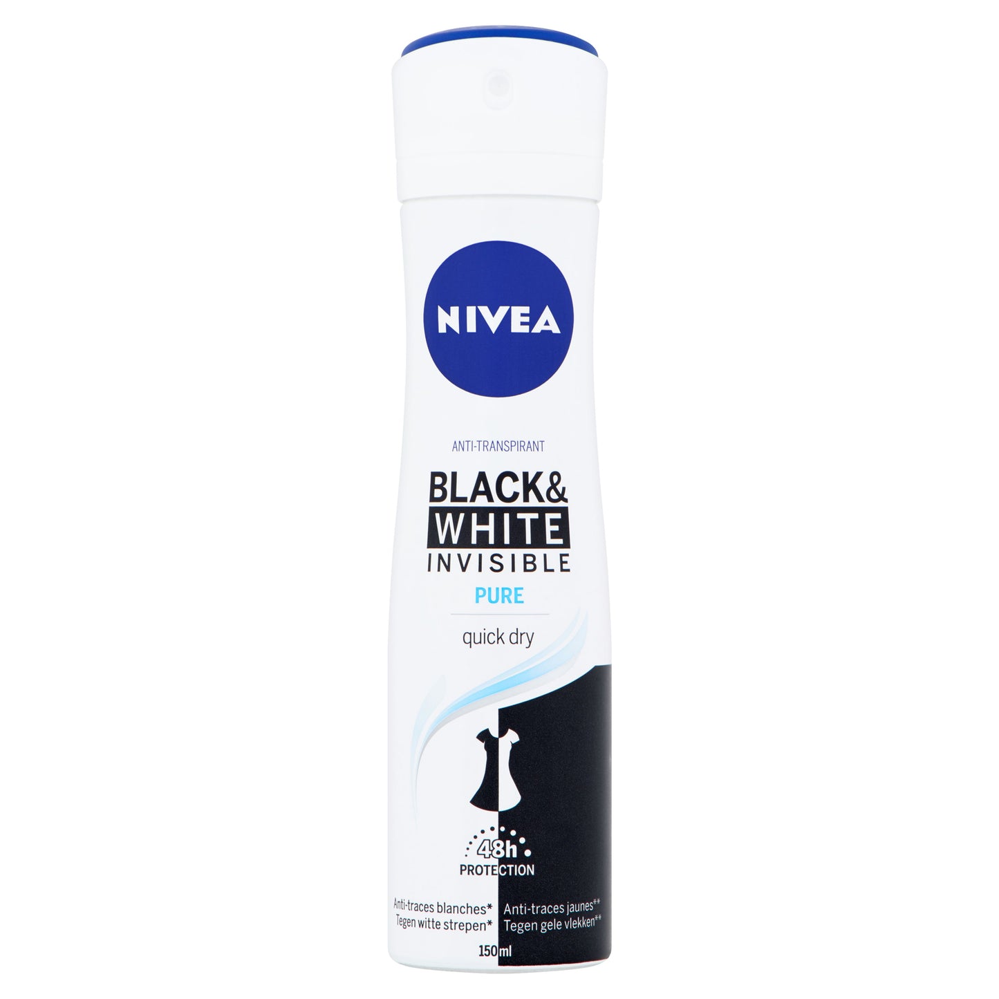 Nivea Deodorant invisible black & white pure 150 Milliliter