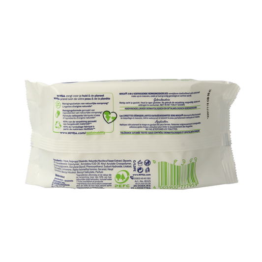 Nivea Verfrissende doekjes normale/gemengde huid 25 Stuks