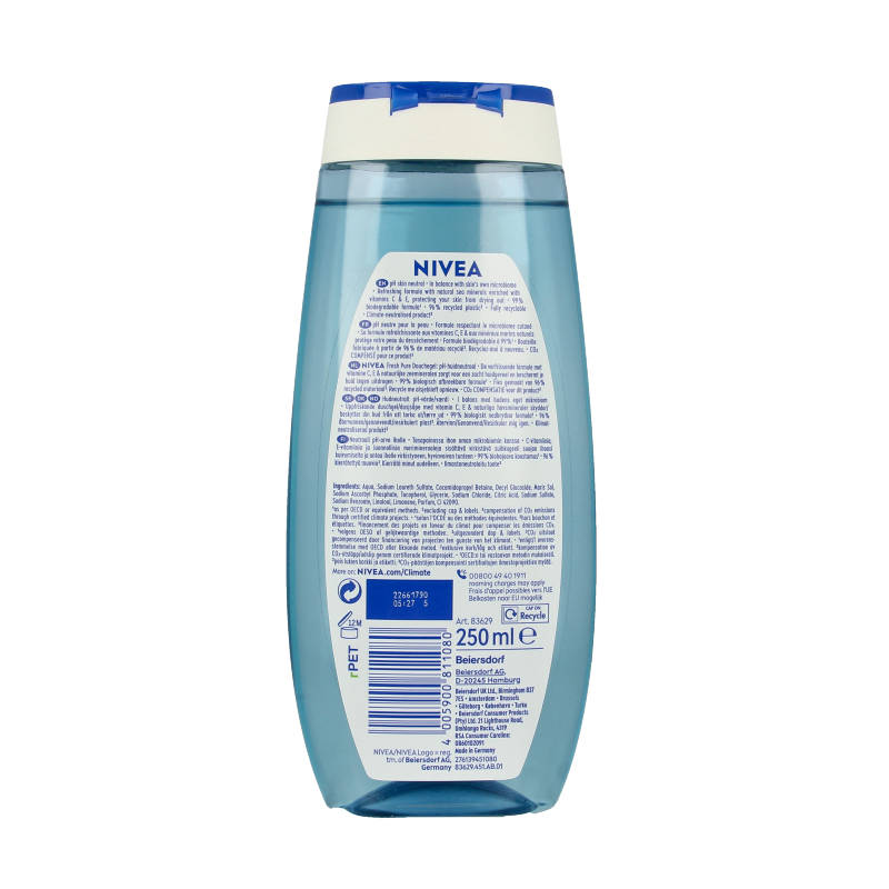 Nivea Showergel fresh pure 250 Milliliter