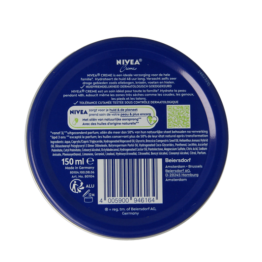 Nivea Nivea creme 150.00 Milliliter