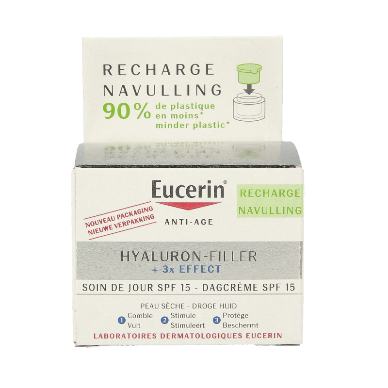 Eucerin Hyaluron filler 3x effect dagcreme navulling SPF15 50 Milliliter