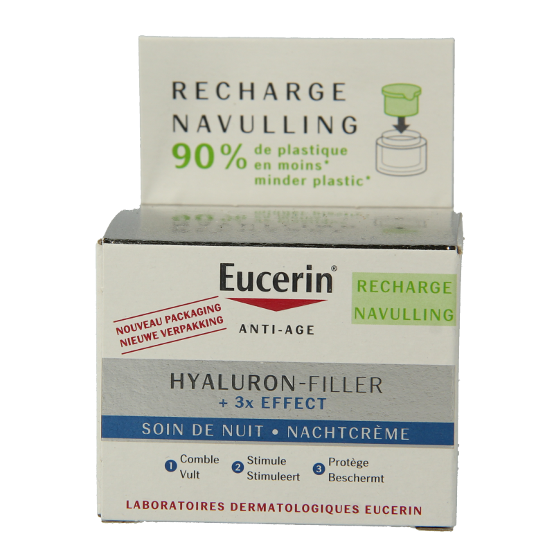 Eucerin Hyaluron filler 3x effect nachtcreme navulling 50 Milliliter
