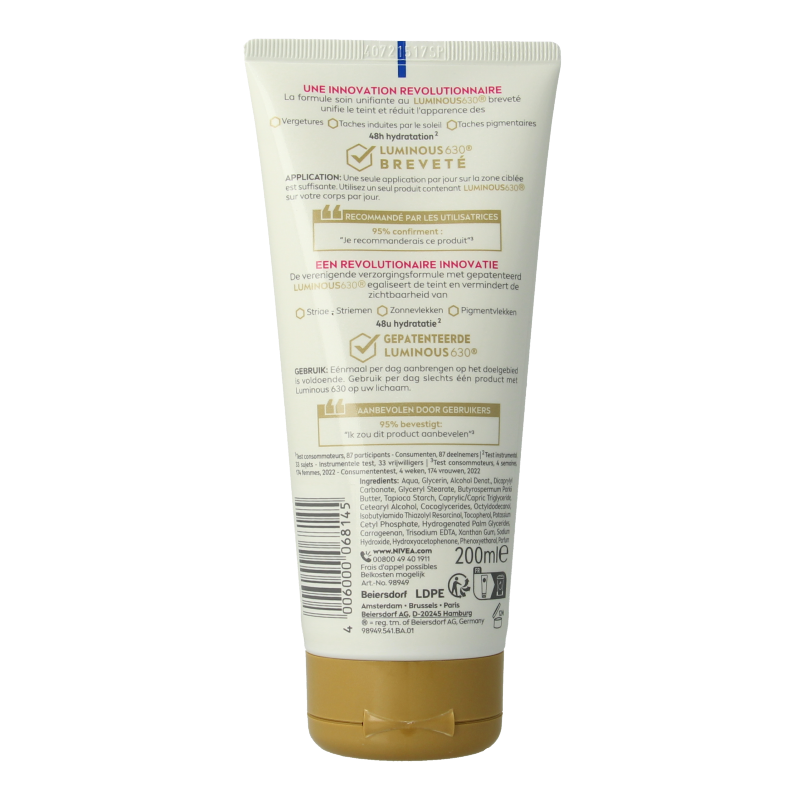 Nivea Nivea luminous630 anti striae lichaamsverzorging 200 Milliliter