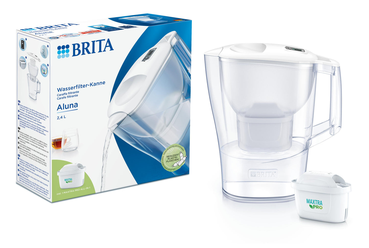 Brita Waterfilterkan Aluna cool white 1 Stuks