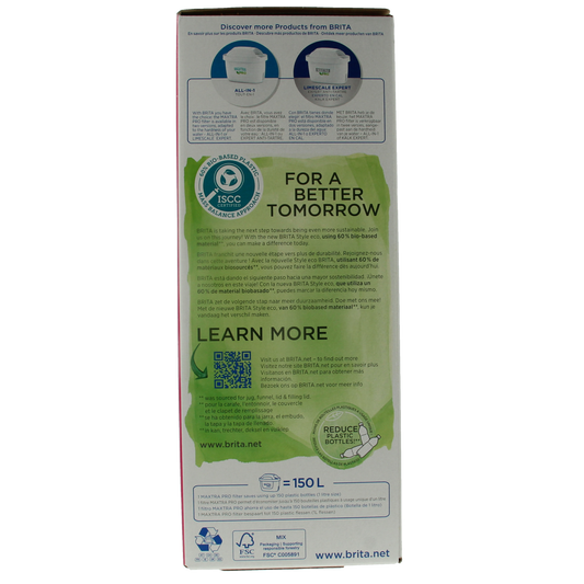 Brita Waterfilterbundel cool powder blue + 3 filters 1.00 Stuks