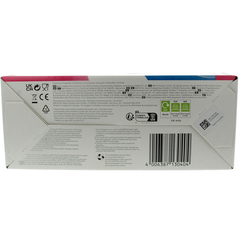 Brita Waterfilterbundel cool powder blue + 3 filters 1 Stuks