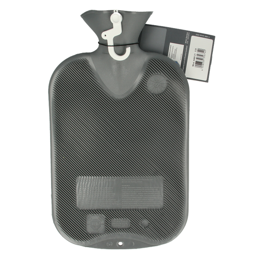 Fashy Kruik warmwater zak antraciet dubbele ribbel 2 Liter