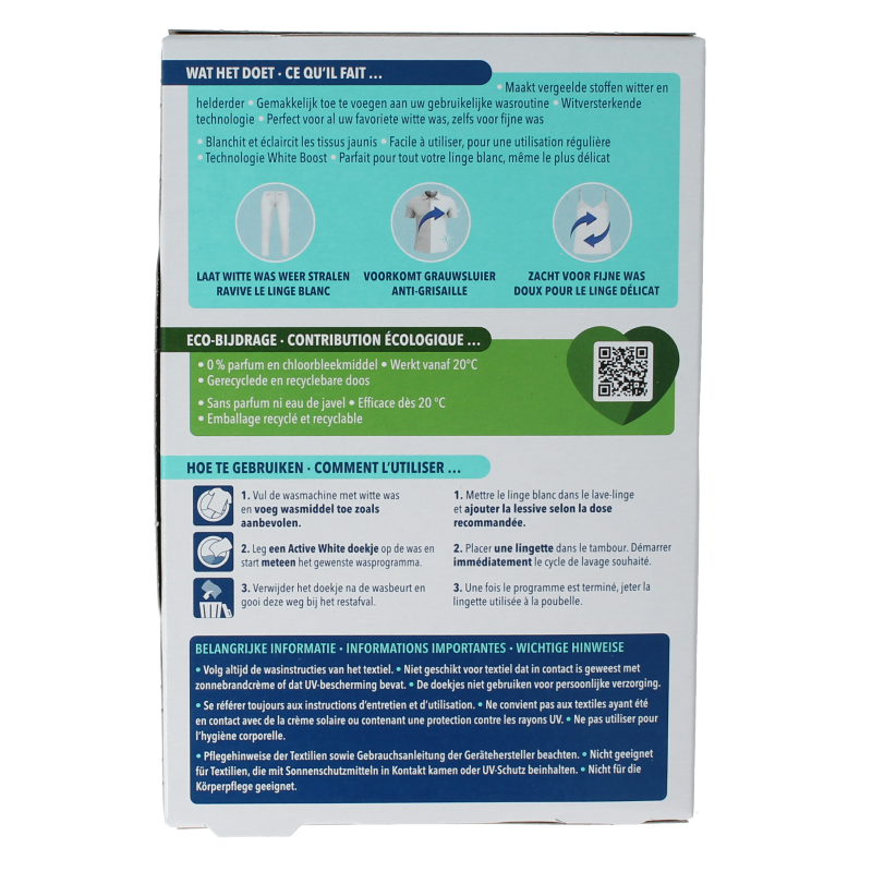 Dr.Beckmann Doekjes active white 15 Stuks