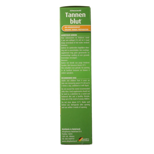 Hubner Tannenblut kruidensiroop bio 250.00 Milliliter