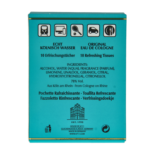 4711 Colognettes refresh tissues 10 Stuks