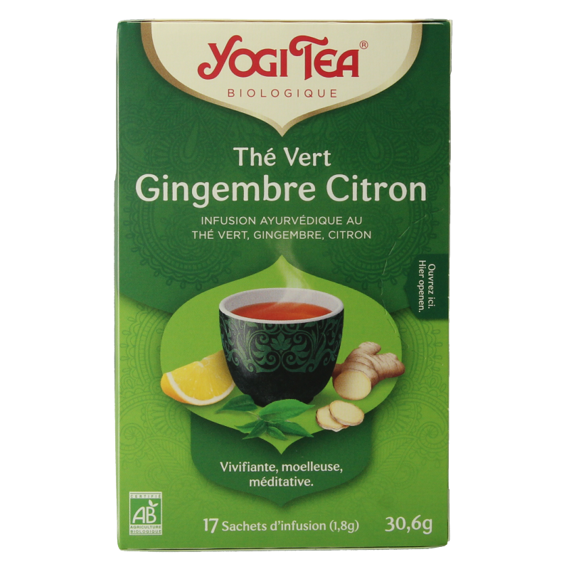 Yogi Tea Green tea ginger lemon bio 17 Zakjes