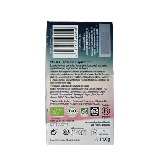 Yogi New inspiration bio 17.00 Zakjes