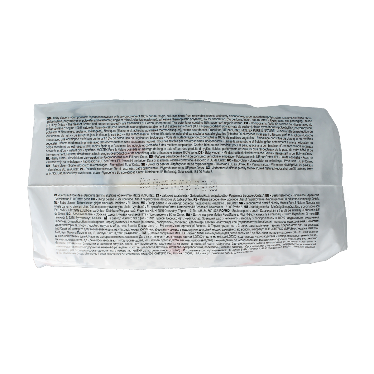 Moltex Pure & nature babyluiers midi 33 Stuks