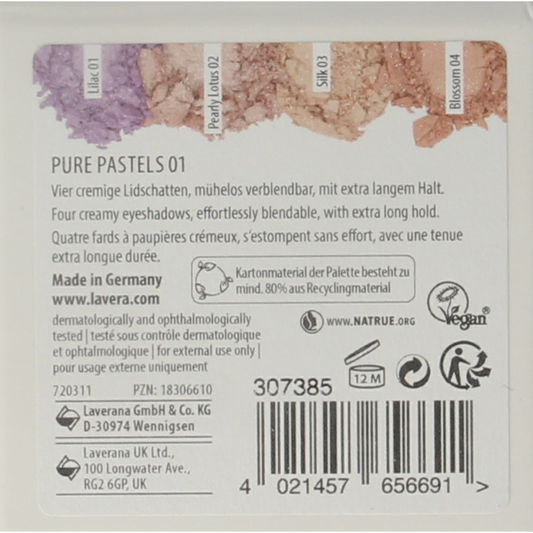 Lavera Signature colour eyeshadow pure pastels 01 bio 1.00 Stuks
