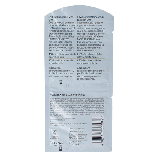 Lavera Basis sensitive Q10 mask 2x5ml 10.00 Milliliter