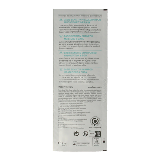 Lavera Basis Sensitive shampoo moisture & care sample 50.00 Stuks