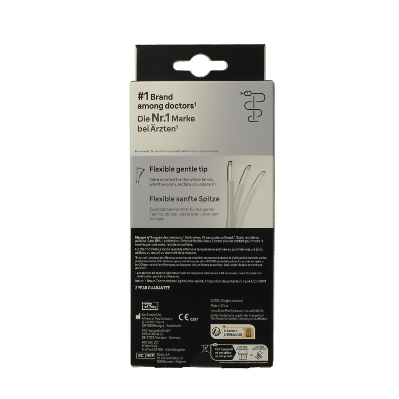 Braun Digitale thermometer PRT1000 1 Stuks