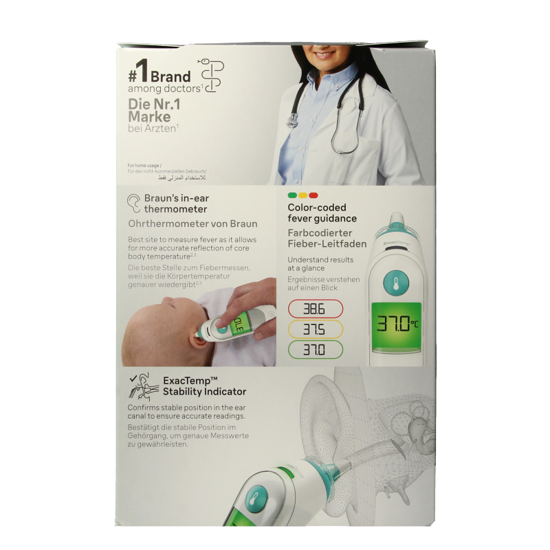 Braun Oorthermometer 1R  1 Stuks