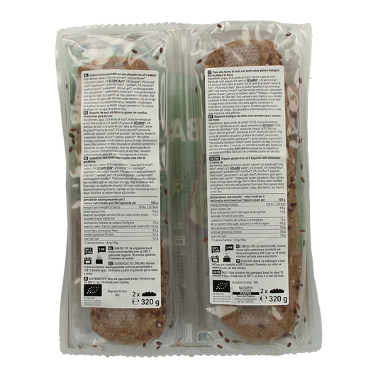 Schnitzer Baguette grainy glutenvrij bio 2.00 Stuks