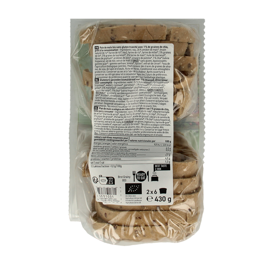 Schnitzer Bread'n toast grainy glutenvrij bio 430.00 Gram