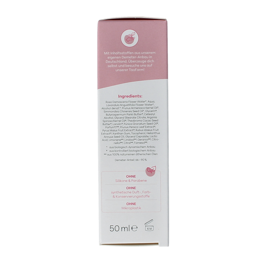 Baldini Dagcreme rijk rose demeter 50.00 Milliliter