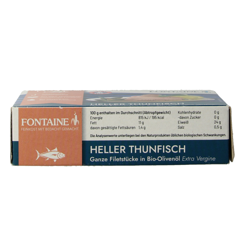 Fontaine Tonijnfilet in olijfolie bio 120 Gram
