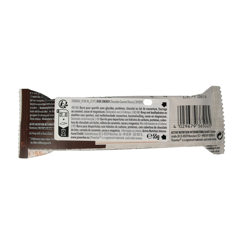 Powerbar Ride energy bar chocola caramel 55 Gram