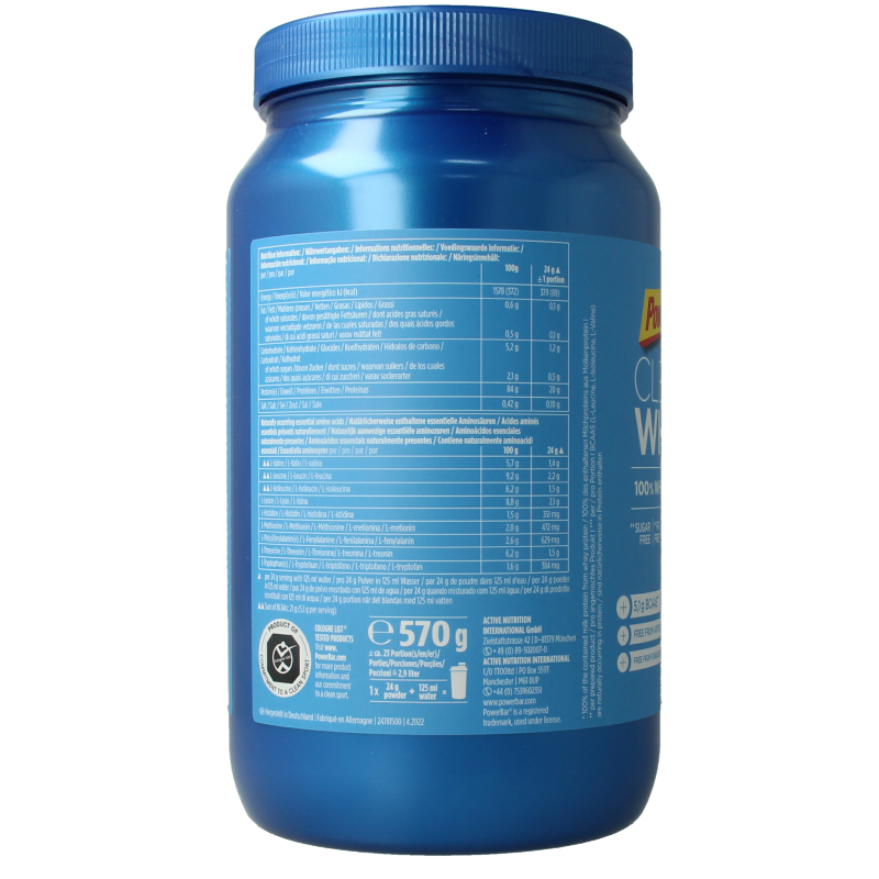 Powerbar Protein clean whey vanilla 570 Gram